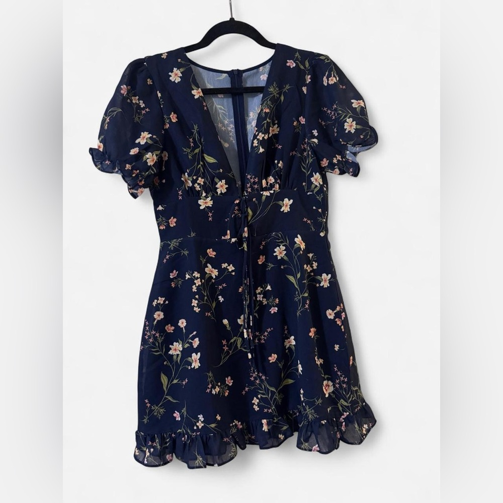 NWT Cupshe Navy Floral Mini Dress – Size M
